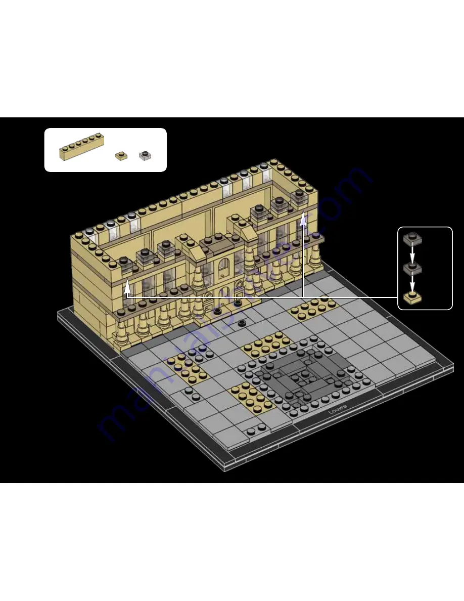 LEGO Architecture Louvre 21024 Building Instructions Download Page 73