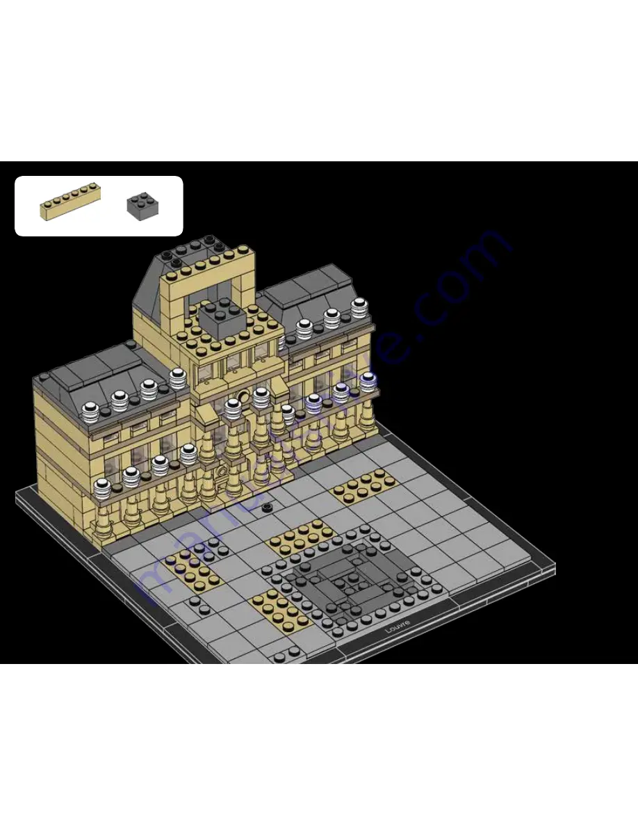 LEGO Architecture Louvre 21024 Building Instructions Download Page 96