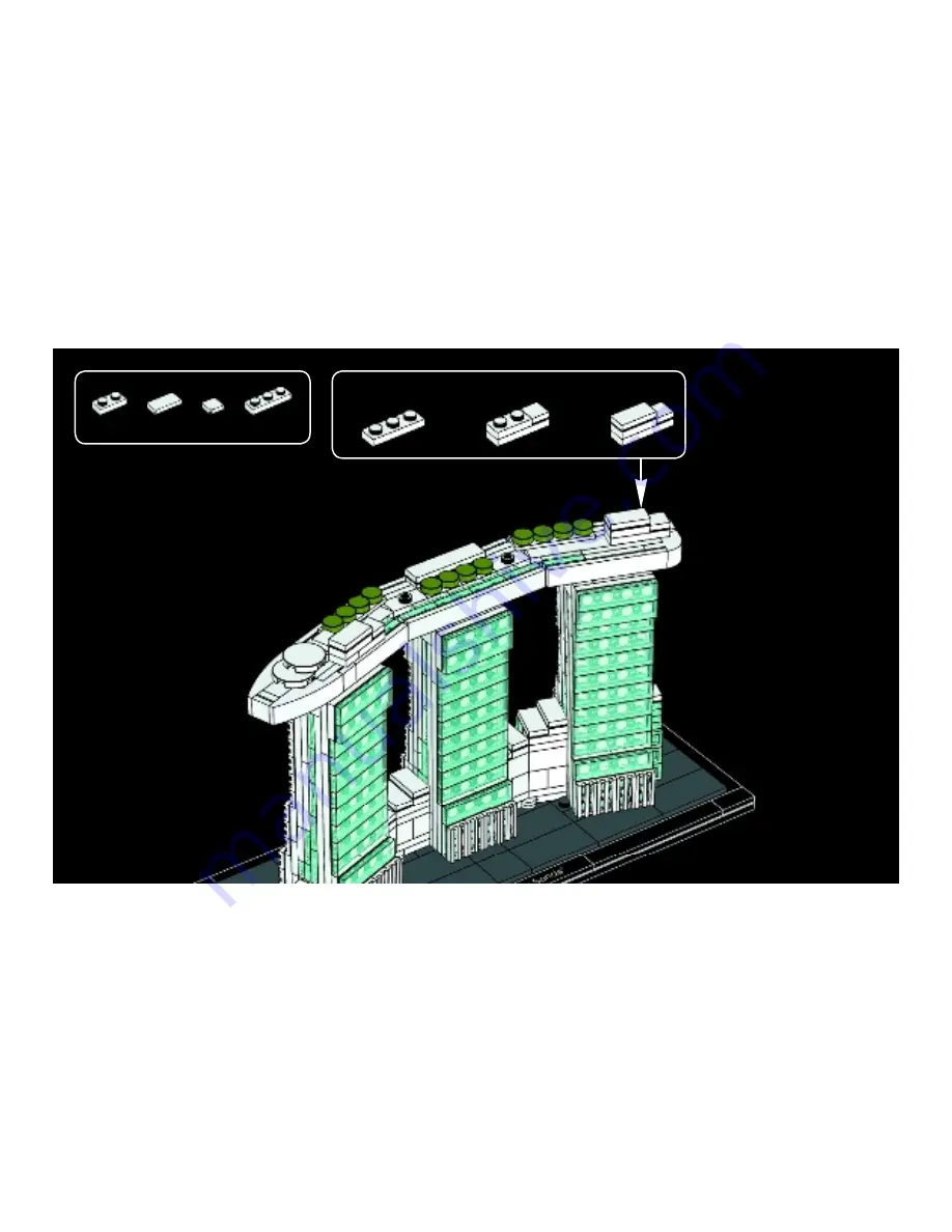 LEGO Architecture Marina Bay Sands Building Instructions Download Page 102