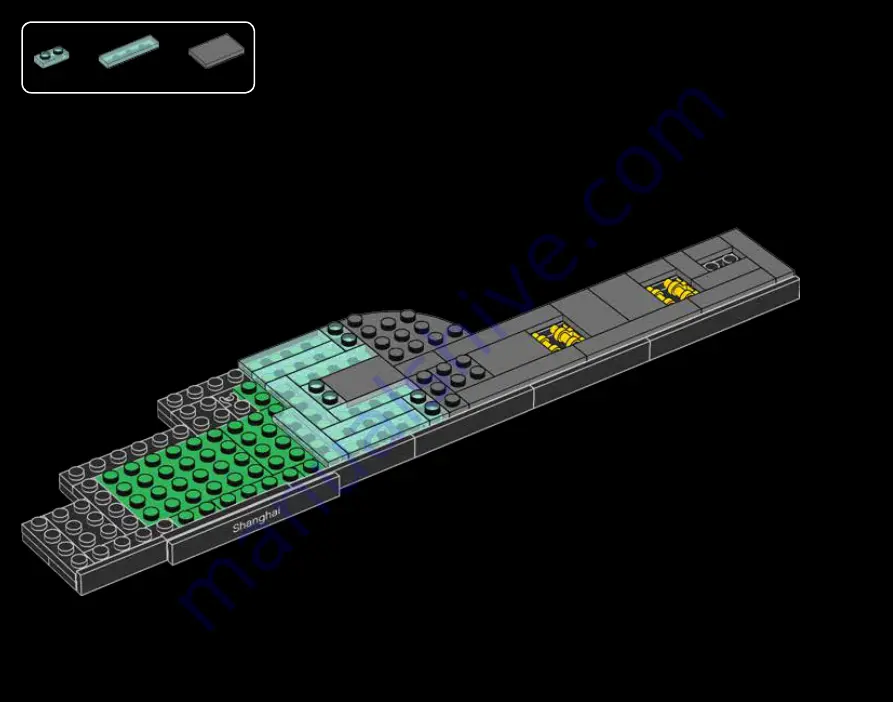 LEGO Architecture Shanghai Manual Download Page 64