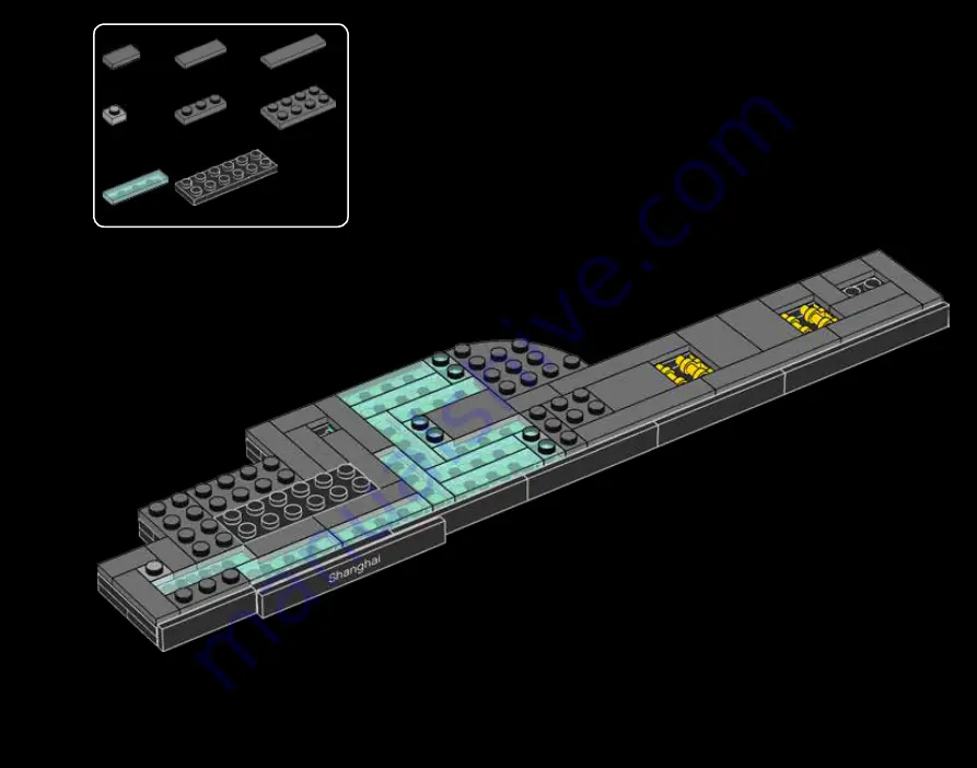 LEGO Architecture Shanghai Manual Download Page 65