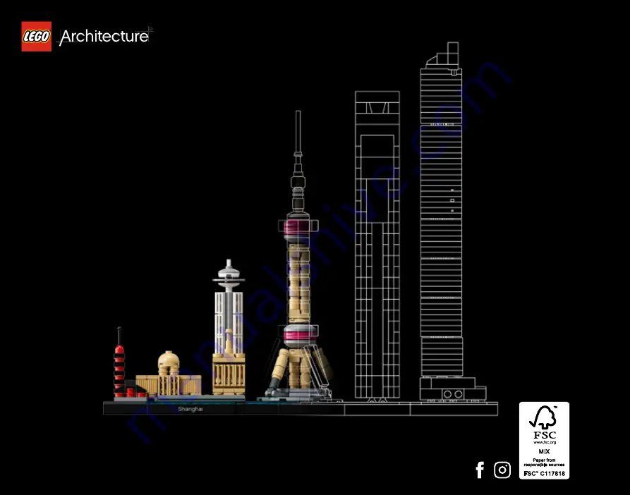 LEGO Architecture Shanghai Manual Download Page 176