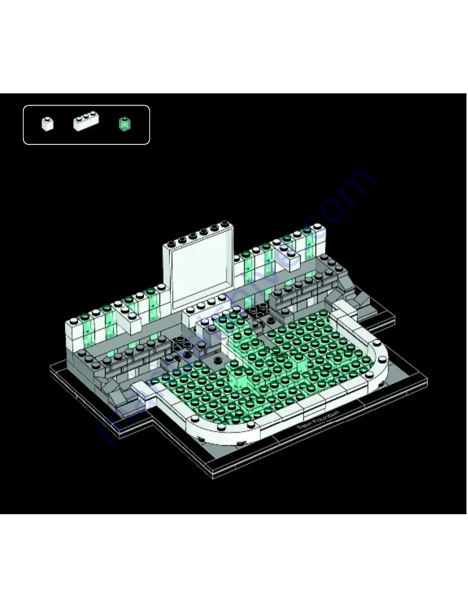 LEGO Architecture Trevi Fountain Building Instructions Download Page 75