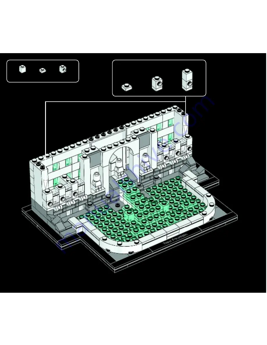 LEGO Architecture Trevi Fountain Building Instructions Download Page 90