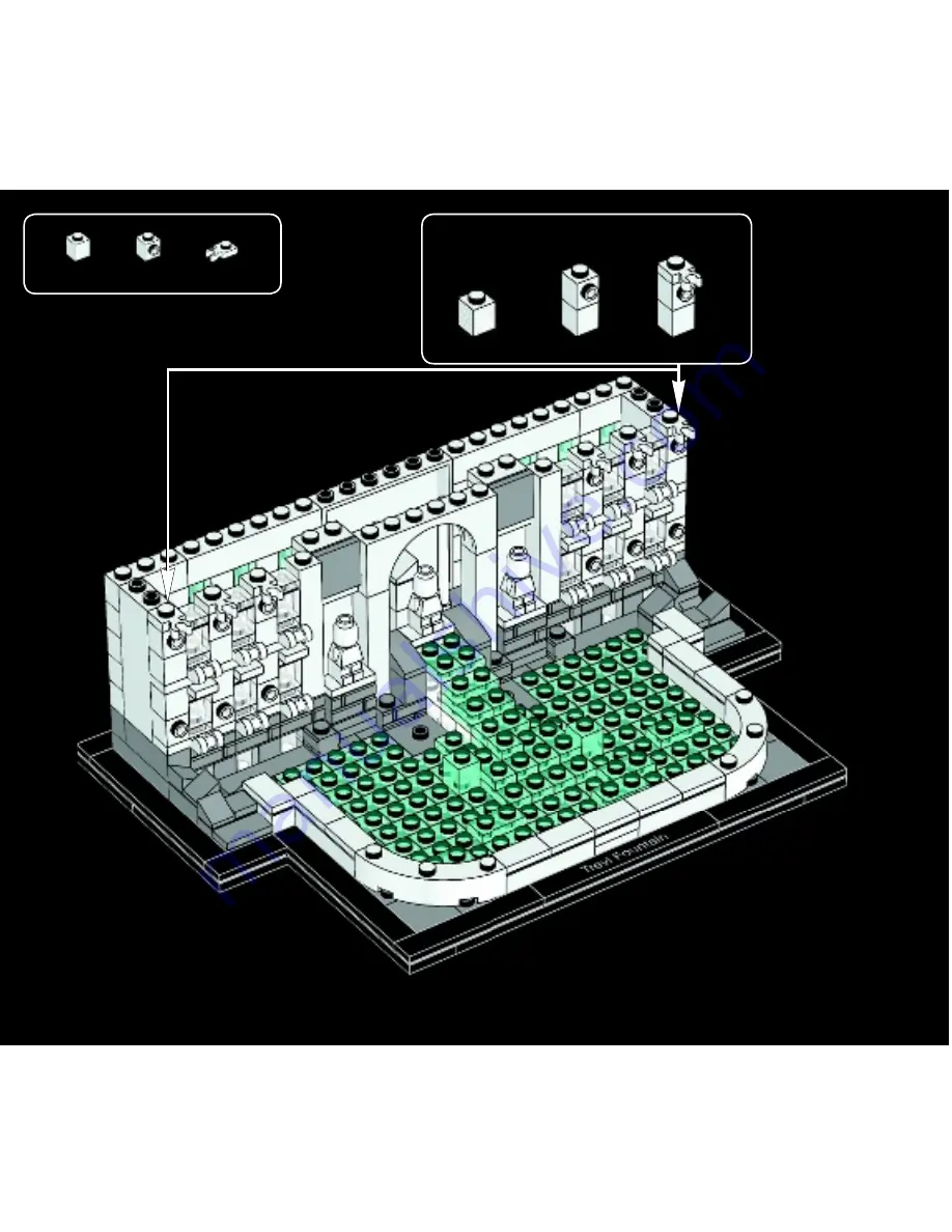 LEGO Architecture Trevi Fountain Building Instructions Download Page 94