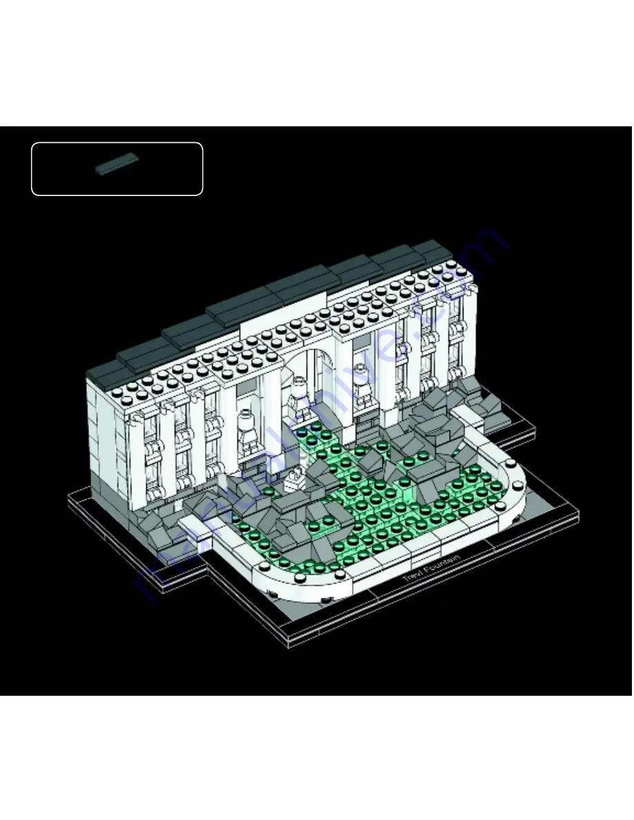 LEGO Architecture Trevi Fountain Building Instructions Download Page 119