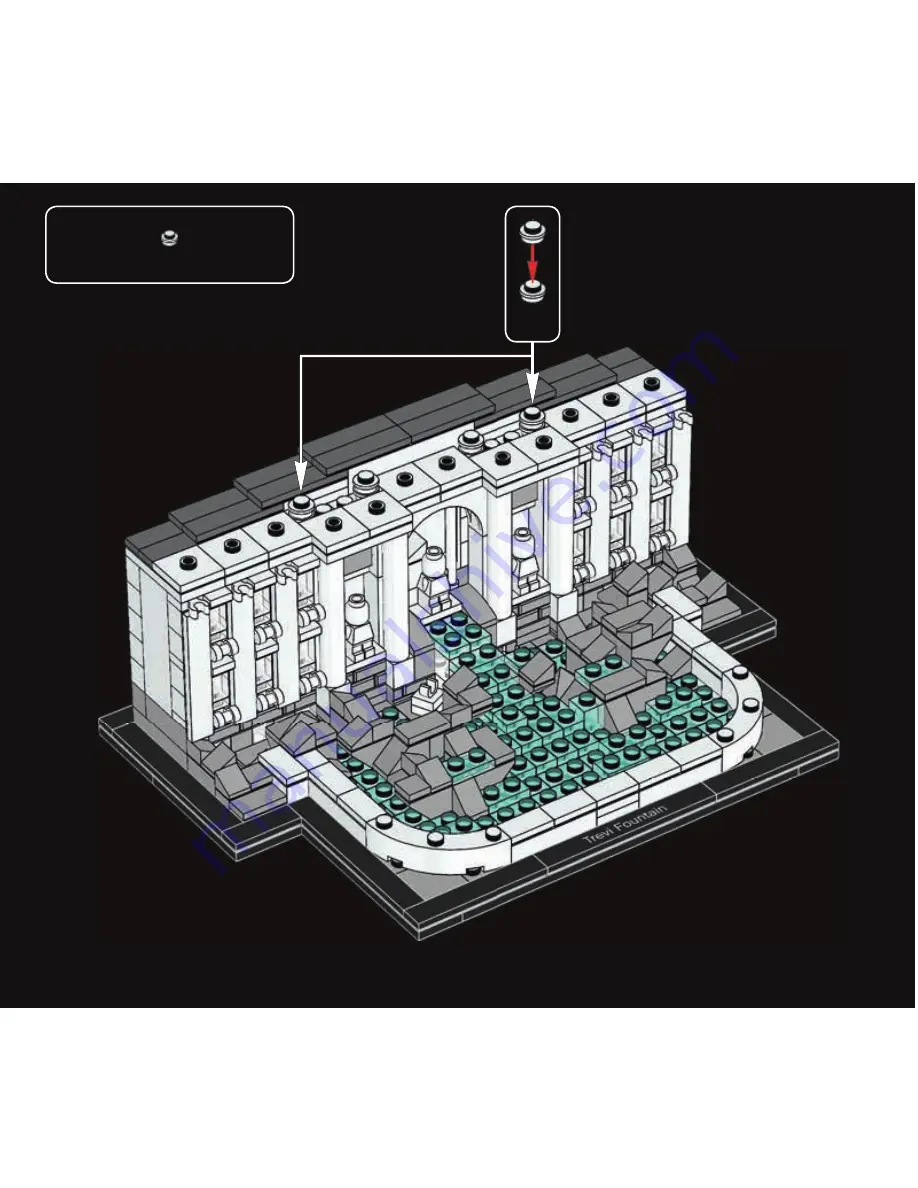 LEGO ARCHITECTURE TREVIFOUNTAIN Instructions Manual Download Page 111