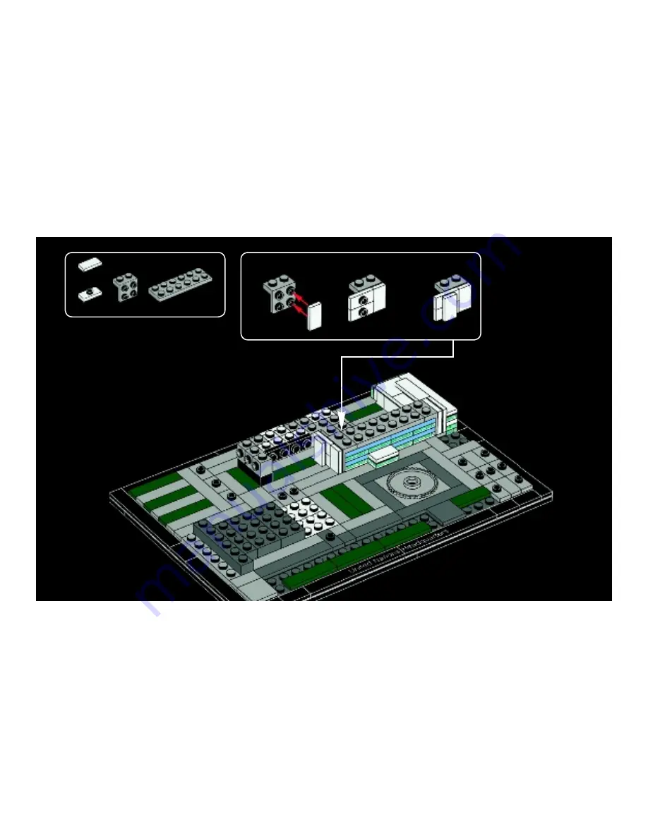 LEGO Architecture United Nations Headquarters Building Instructions Download Page 57