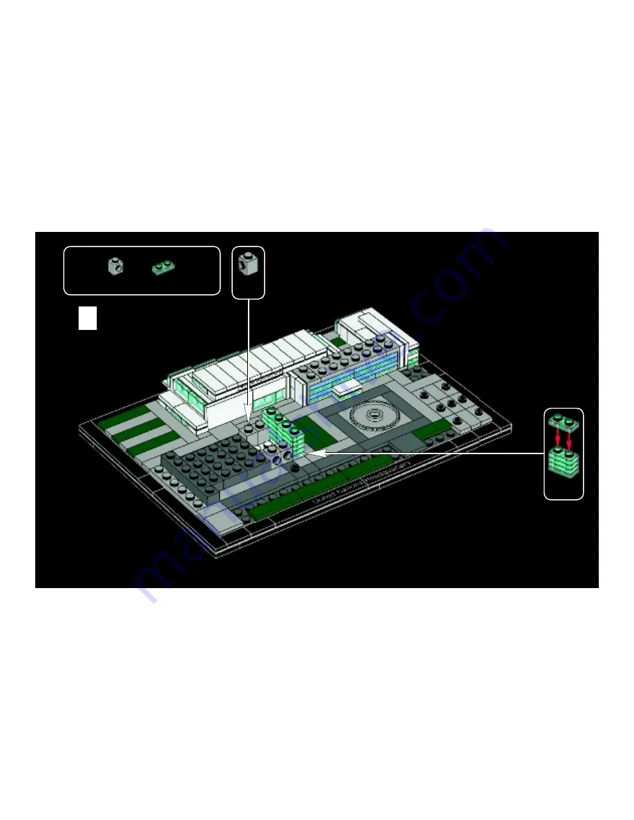 LEGO Architecture United Nations Headquarters Building Instructions Download Page 73