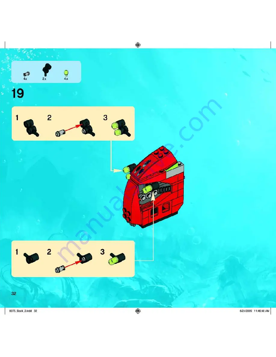 LEGO Atlantis 8075 Building Instructions Download Page 32