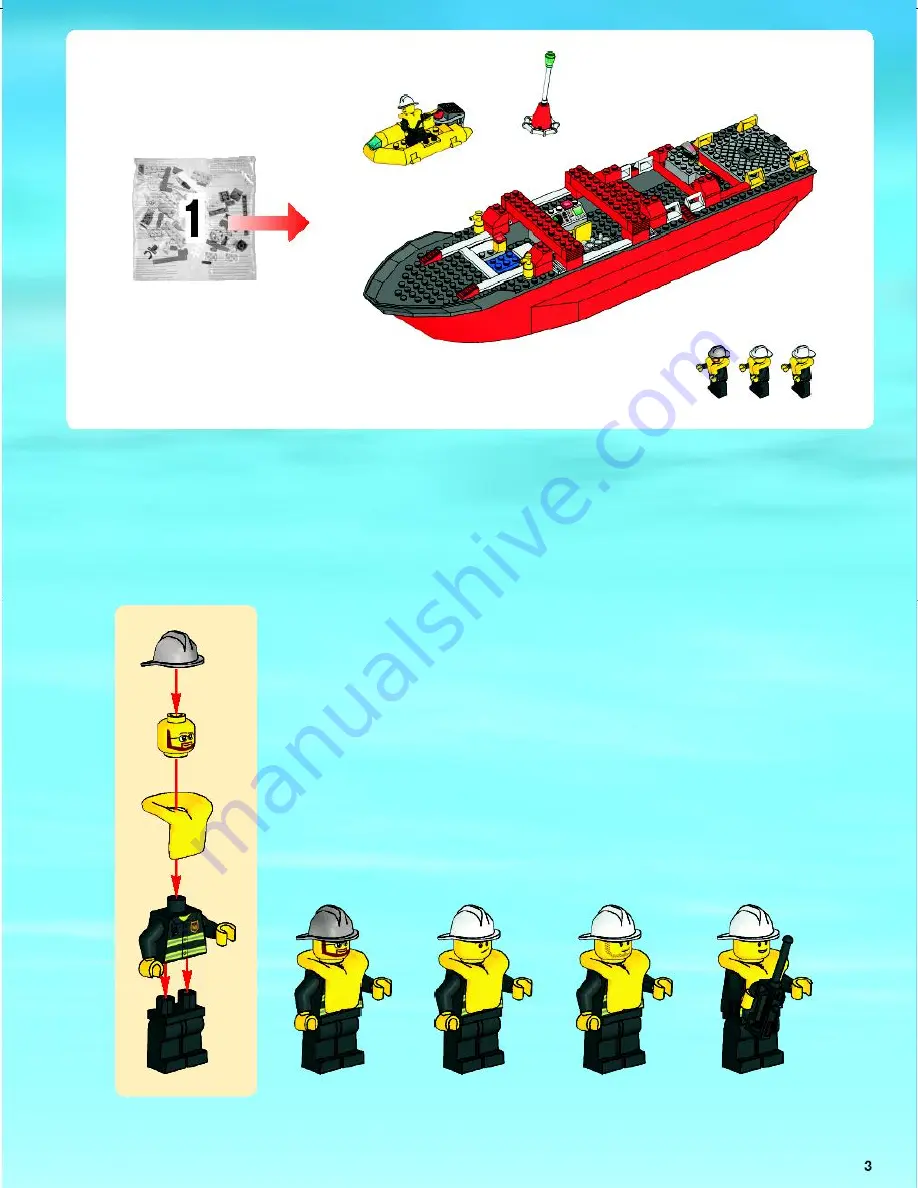 LEGO City 7207 Assembly Manual Download Page 3