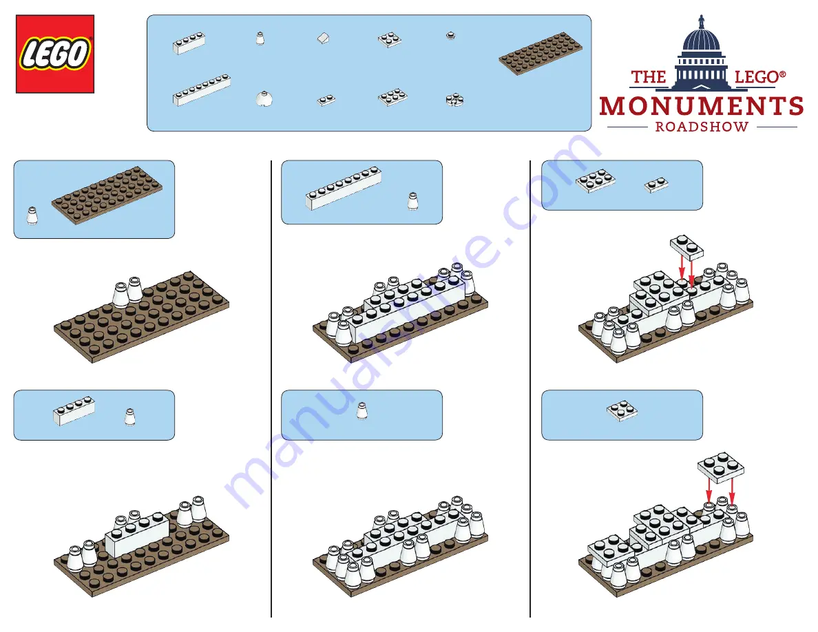 LEGO MONUMENTS ROADSHOW Capitol Building Assembly Instructions Manual Download Page 1