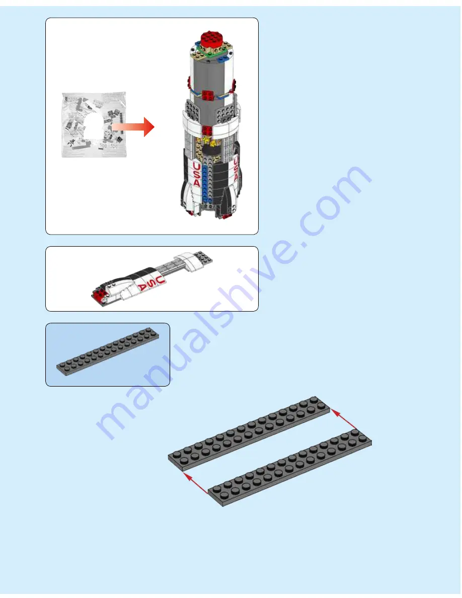 LEGO NASA APOLLO SATURN V 21309 Building Instructions Download Page 43