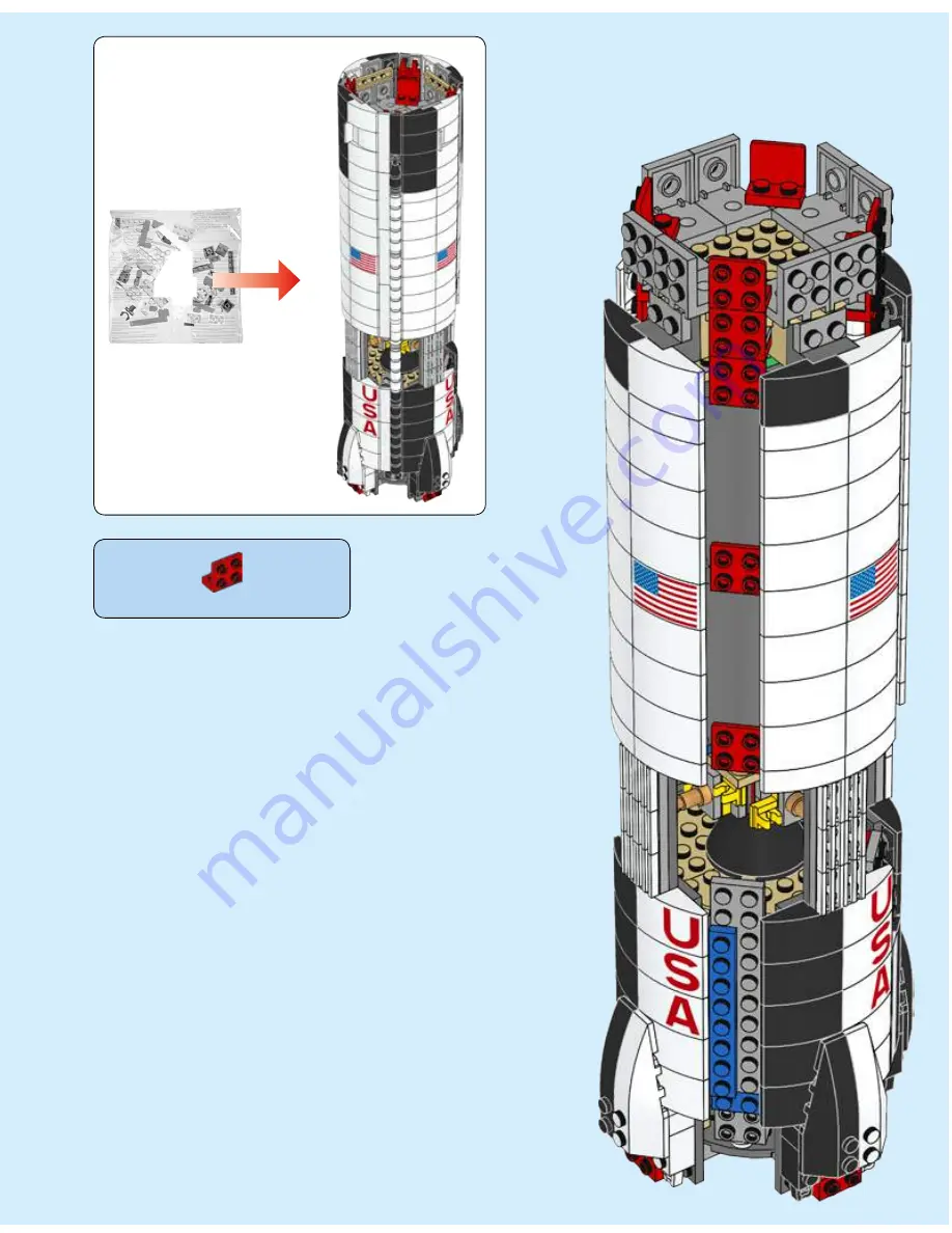 LEGO NASA APOLLO SATURN V 21309 Скачать руководство пользователя страница 59