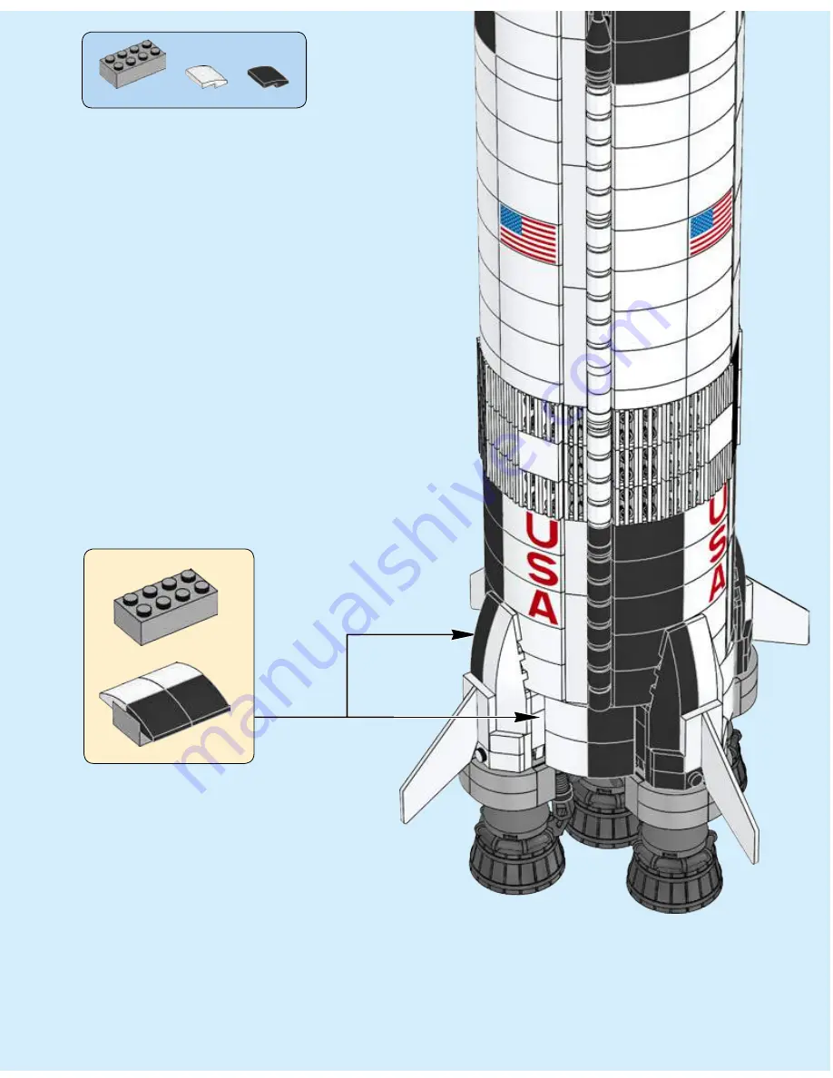 LEGO NASA APOLLO SATURN V 21309 Building Instructions Download Page 99