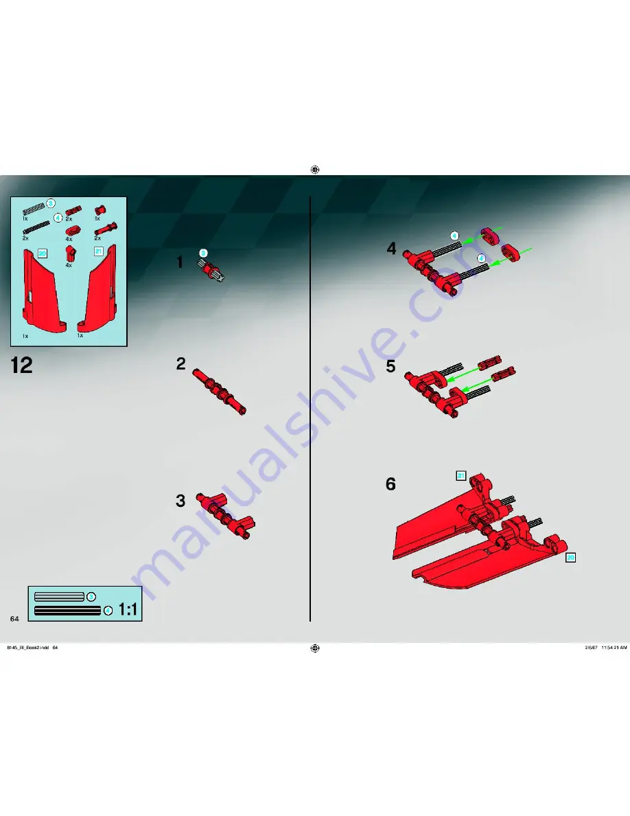 LEGO Racers 8145 2/2 Assembly Instructions Manual Download Page 64