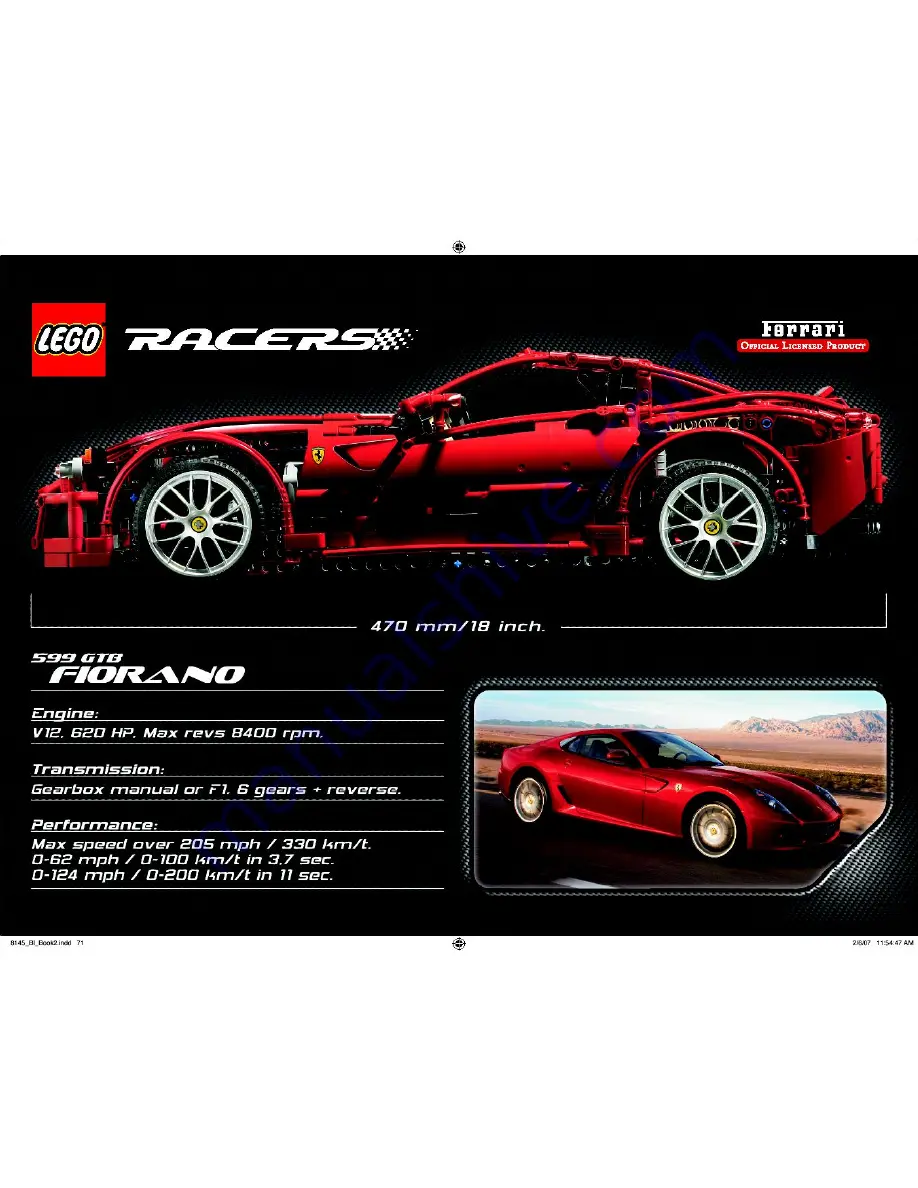 LEGO Racers 8145 2/2 Скачать руководство пользователя страница 71