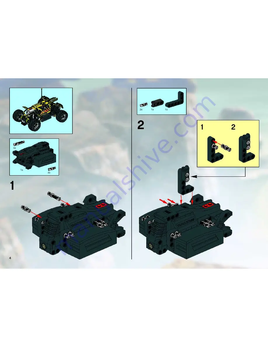 LEGO Racers 8376 Hot Flame Building Instructions Download Page 4