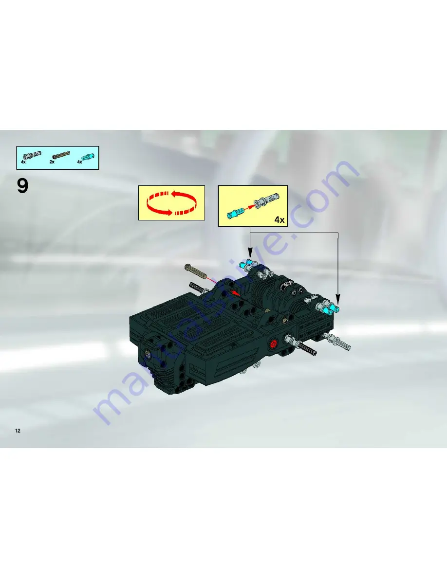 LEGO Racers Supersonic RC 8366 Building Instructions Download Page 12