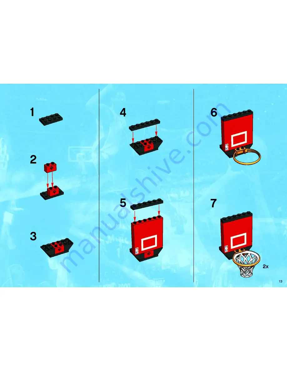 LEGO Sports 3431 Assembly Manual Download Page 13