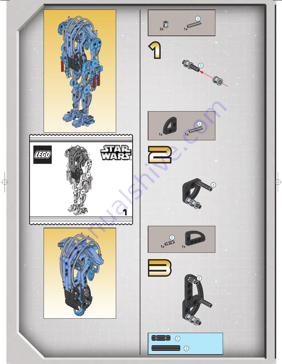 LEGO Star Wars Super Battle Droid 8012 Building Instructions Download Page 2