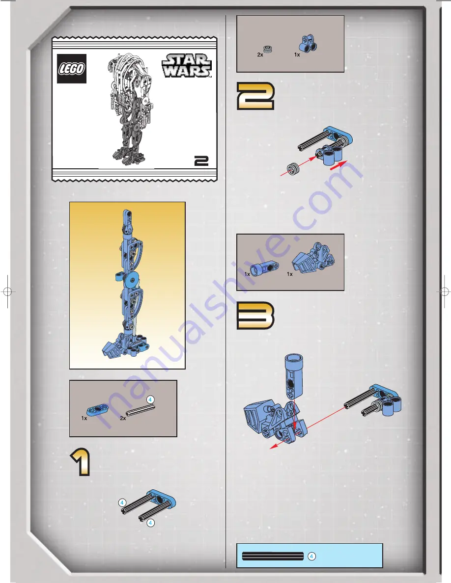 LEGO Star Wars Super Battle Droid 8012 Building Instructions Download Page 20