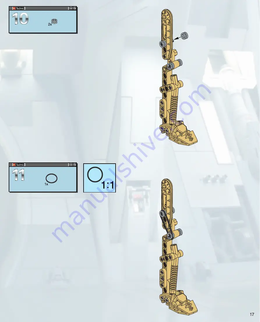 LEGO Technic 8001 Assembly Manual Download Page 17