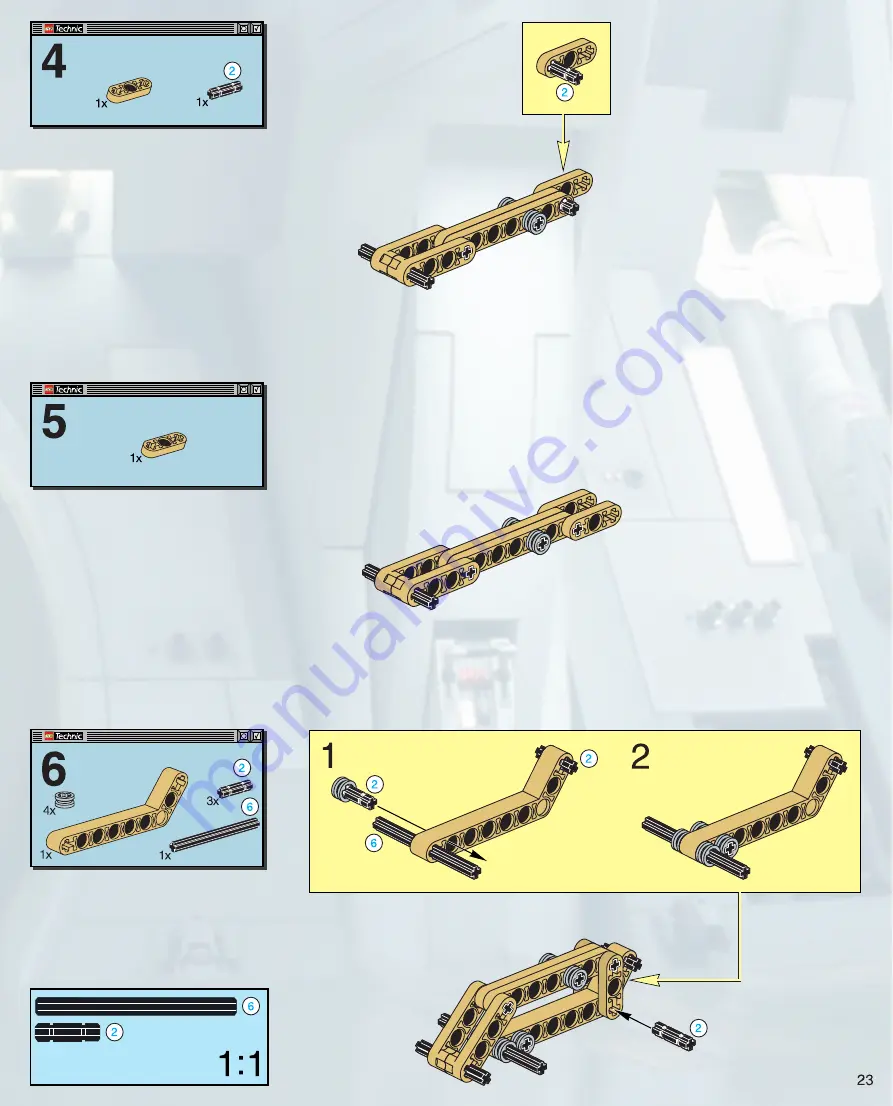 LEGO Technic 8001 Assembly Manual Download Page 23