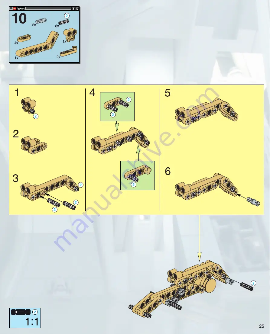 LEGO Technic 8001 Assembly Manual Download Page 25