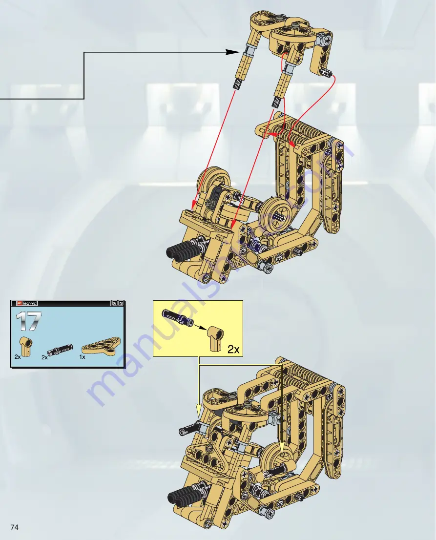 LEGO Technic 8001 Assembly Manual Download Page 74