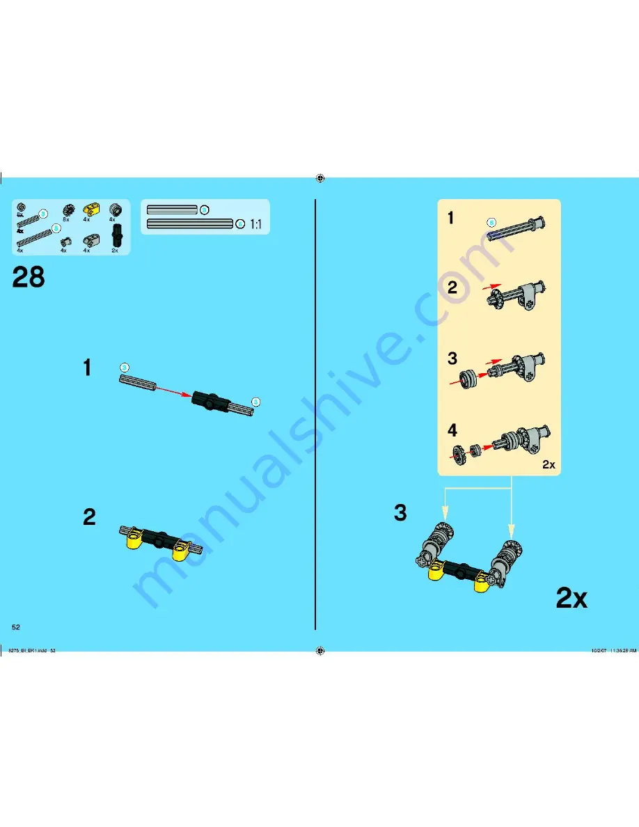 LEGO Technic 8275 Скачать руководство пользователя страница 52