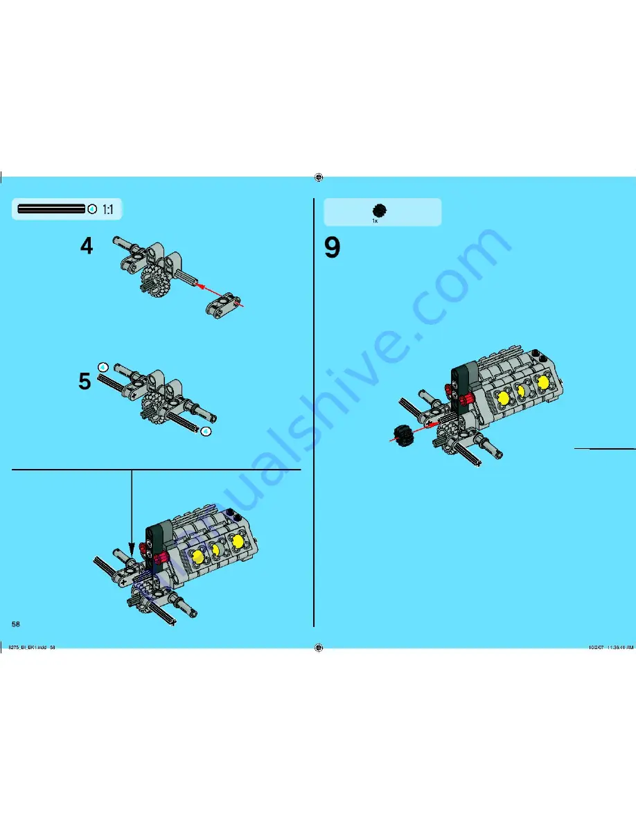 LEGO Technic 8275 Instructions For Use Manual Download Page 58