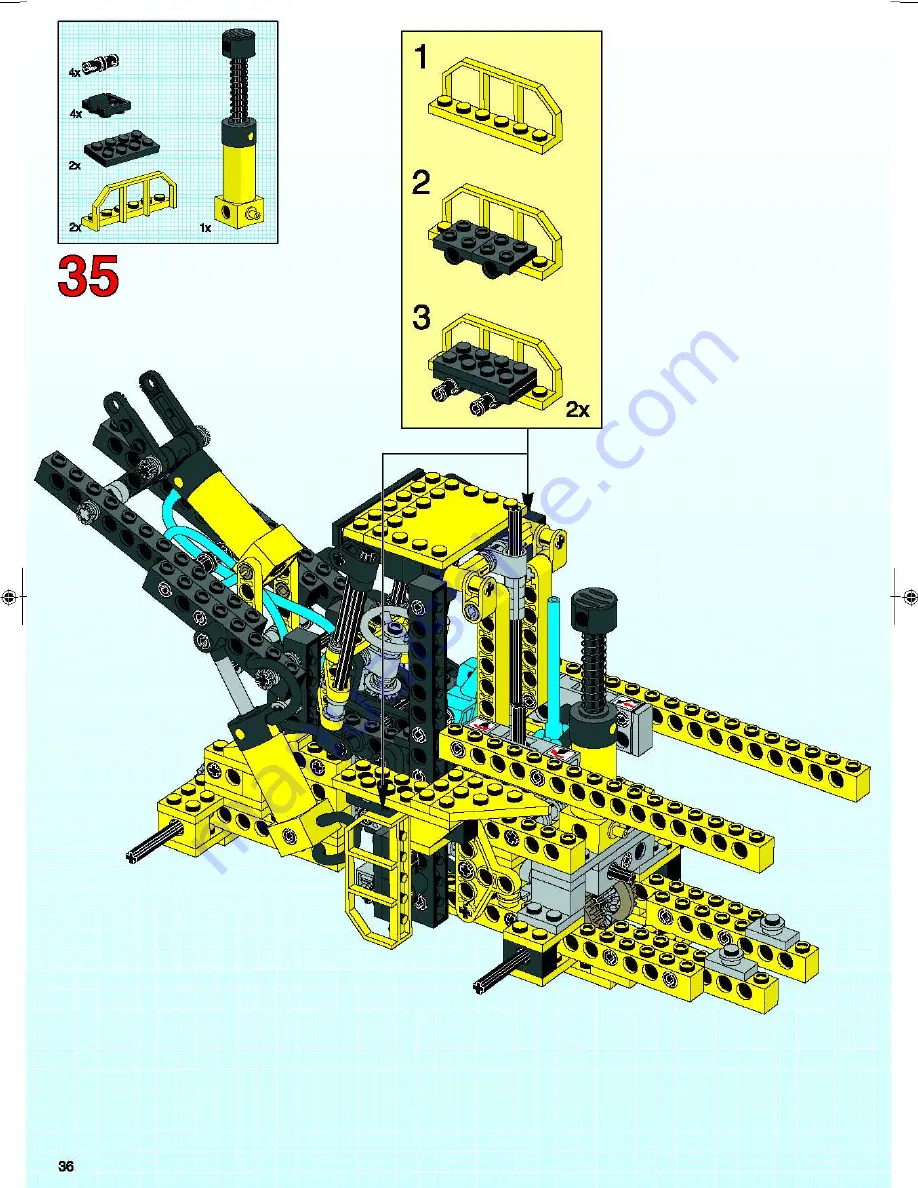 LEGO Technic 8439 Assembly Manual Download Page 36