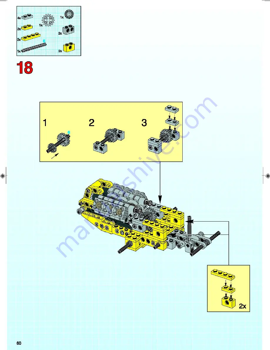 LEGO Technic 8439 Assembly Manual Download Page 60