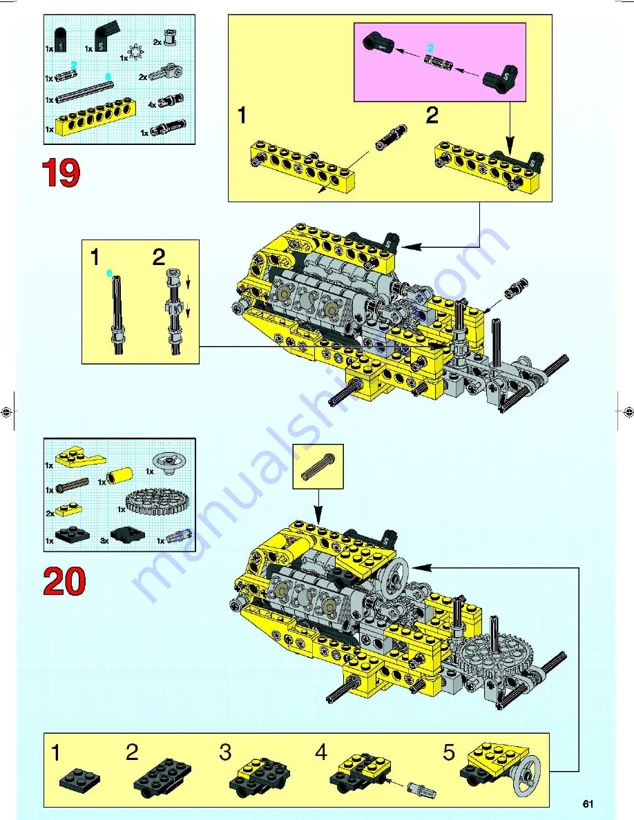 LEGO Technic 8439 Assembly Manual Download Page 61