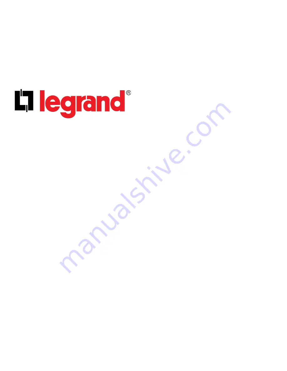 LEGRAND 34063 Скачать руководство пользователя страница 1