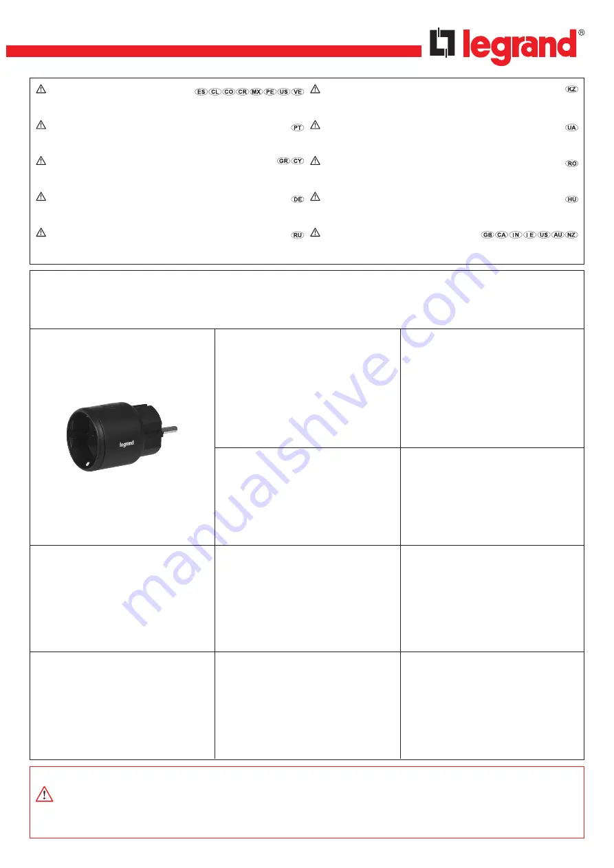 LEGRAND 6 946 80 Quick Start Manual Download Page 1