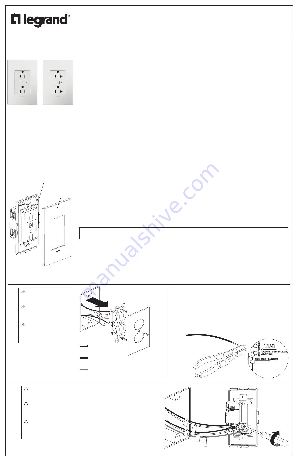 LEGRAND adorne WNAR153 Скачать руководство пользователя страница 1