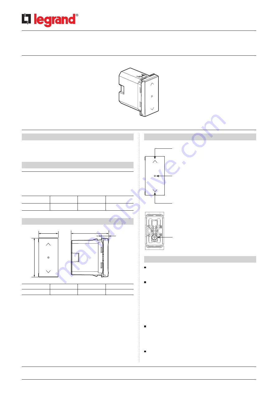 LEGRAND Arteor 5 742 74 Quick Start Manual Download Page 1