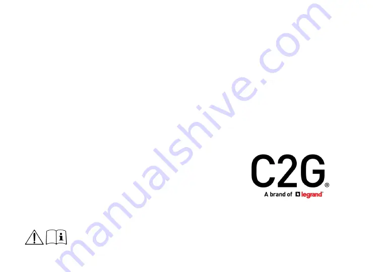 LEGRAND C2G C2G30013 Manual Download Page 24