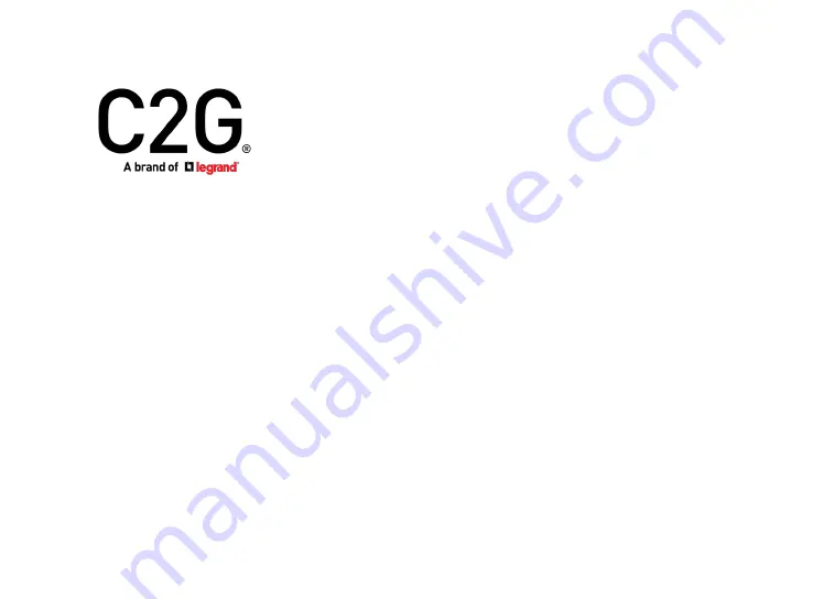 LEGRAND C2G30020 Manual Download Page 1