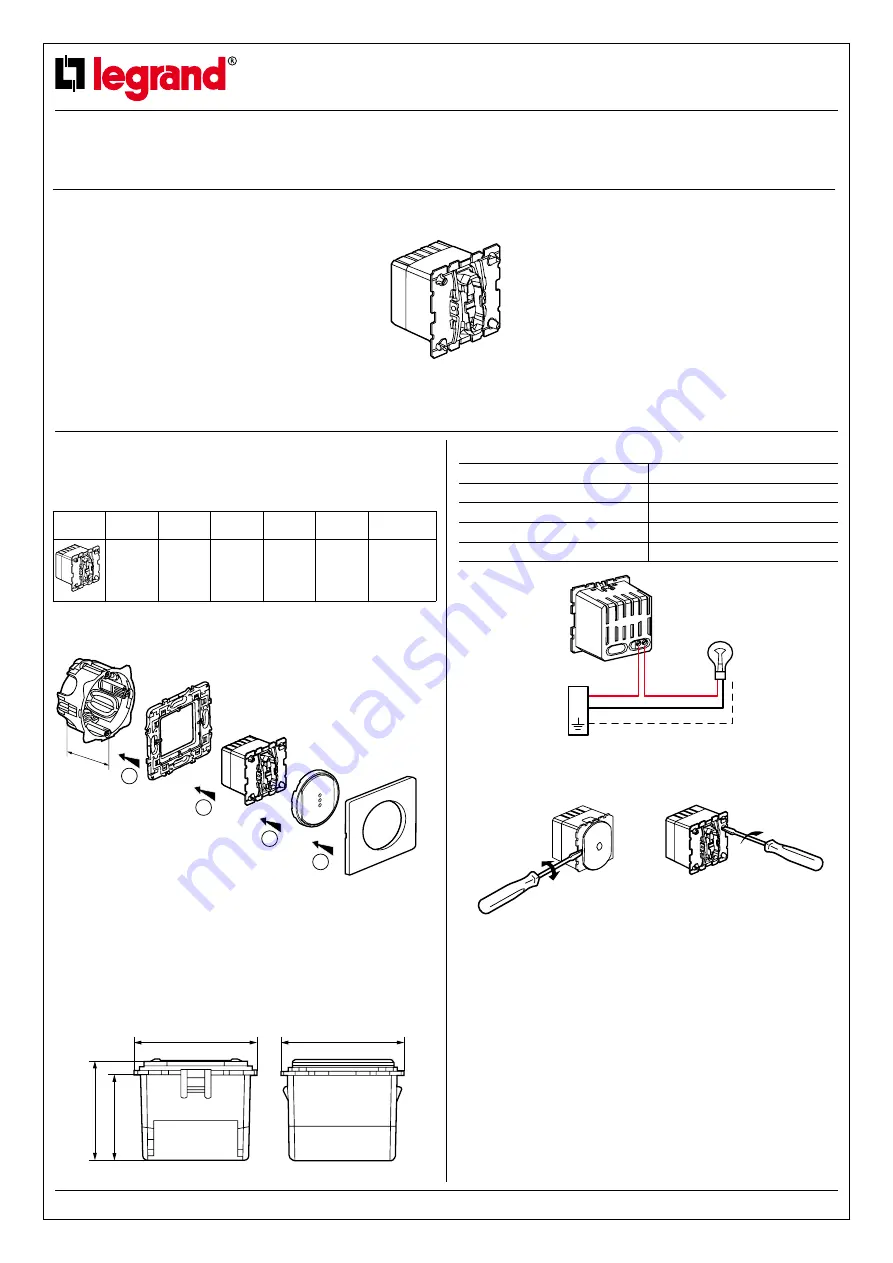 LEGRAND Celiane 670 51 Quick Start Manual Download Page 2