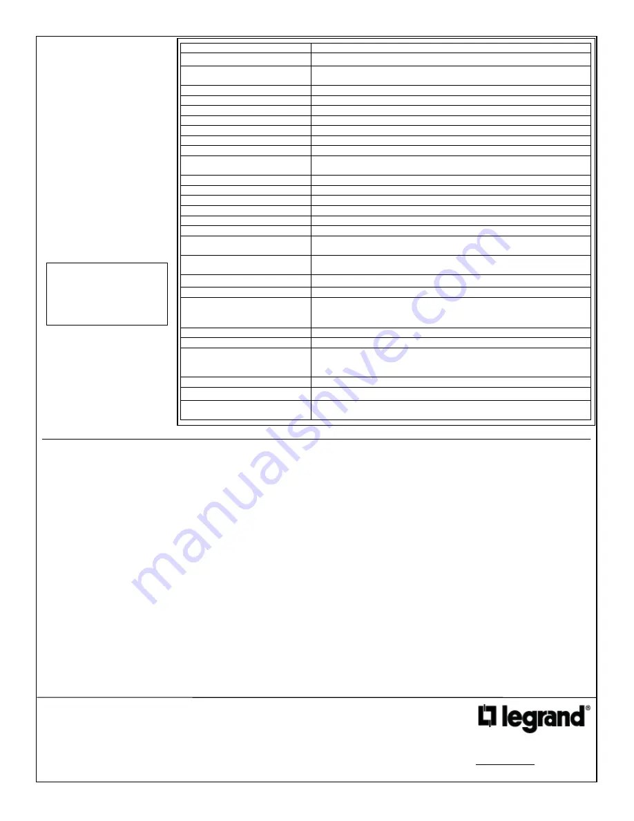 LEGRAND CM7100 Installation Instructions Download Page 2