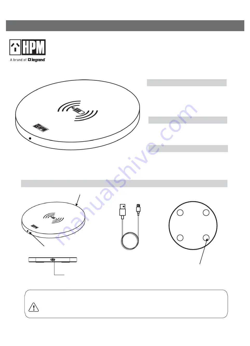 LEGRAND HPM WMCBL Скачать руководство пользователя страница 1