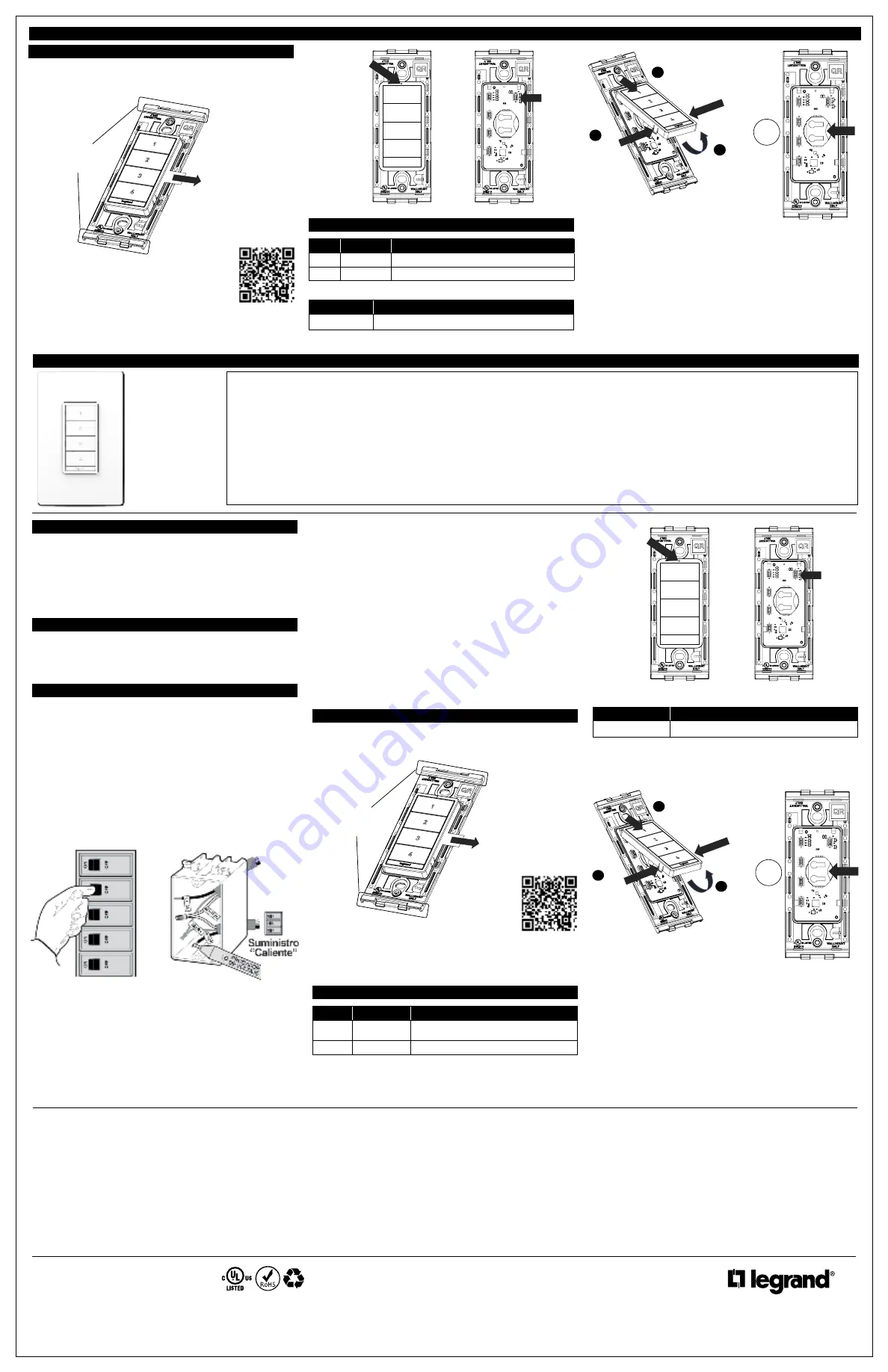 LEGRAND radiant WZ3RCB40 Installation Instructions Download Page 2