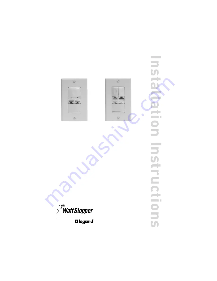 LEGRAND WattStopper DW-100 Скачать руководство пользователя страница 1