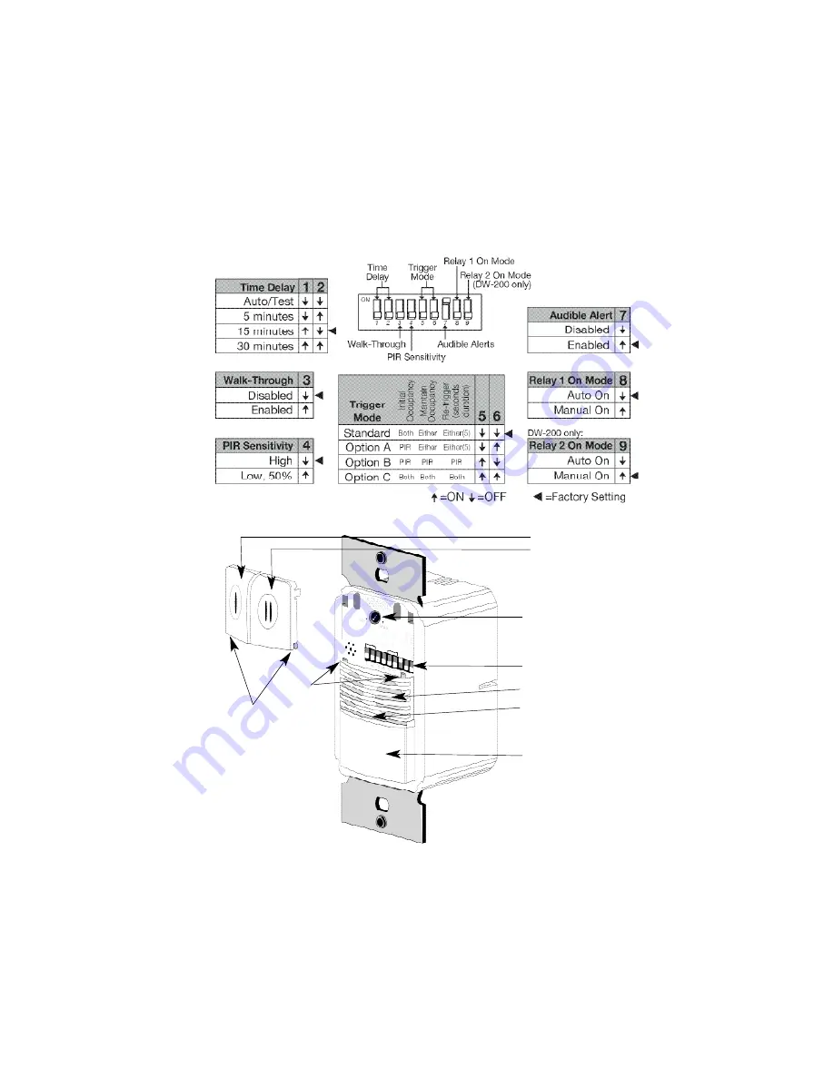 LEGRAND WattStopper DW-100 Installation Instructions Manual Download Page 6