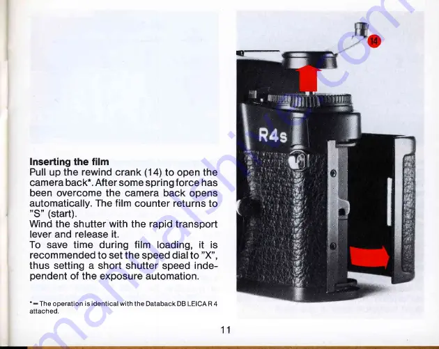 Leica R 4 s MOD. P Instructions Manual Download Page 12