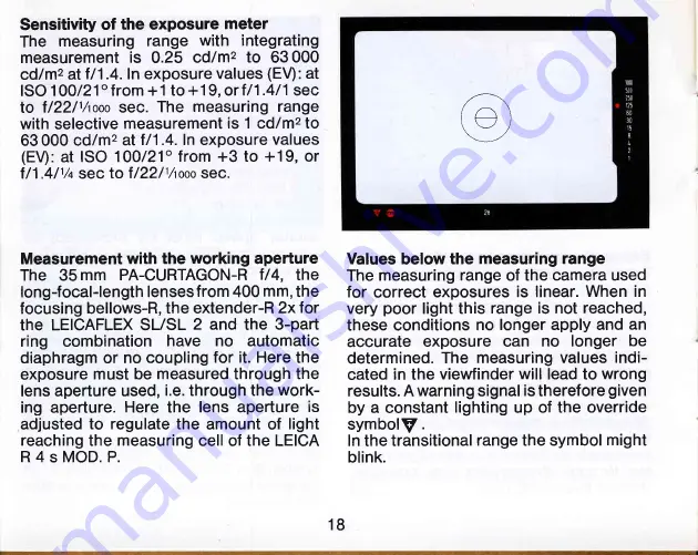 Leica R 4 s MOD. P Скачать руководство пользователя страница 19