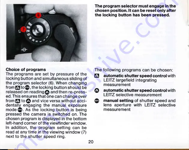 Leica R 4 s MOD. P Instructions Manual Download Page 21